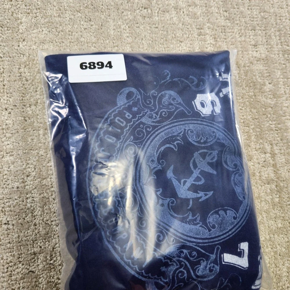 Vintage‎ Ralph Lauren Shirt Men XL Polo Jeans Y2K New York 67 Spellout Blue